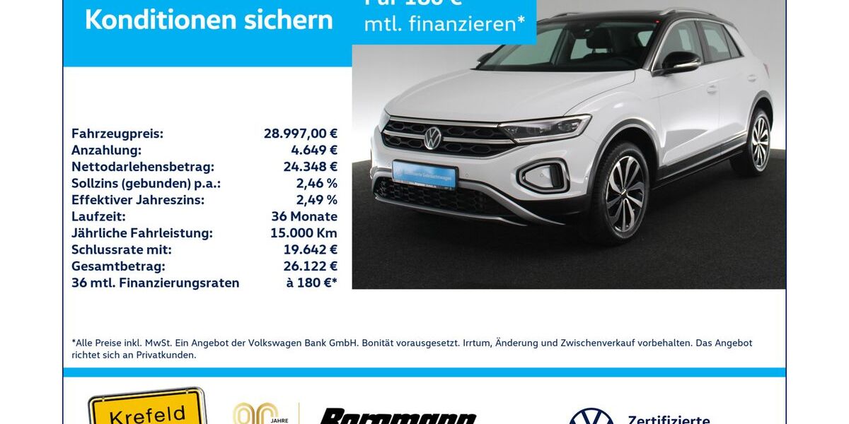 VW T-Roc 27.514 km 26.997 &euro; Krefeld 47803