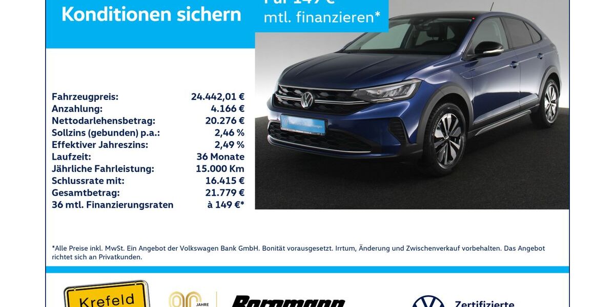 VW Taigo 9.806 km 24.113 &euro; Krefeld 47803