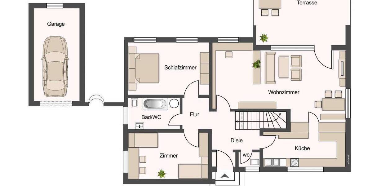 Bungalow Rheinberg Alpsray - 3 Zimmer, 98 m&sup2;, 335.000&euro; | Angebot:26170855