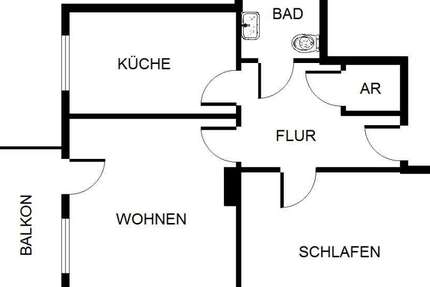 Wohnung Gelsenkirchen Hassel - 2 Zimmer, 58 m&sup2;, 389&euro; | Angebot:26098189