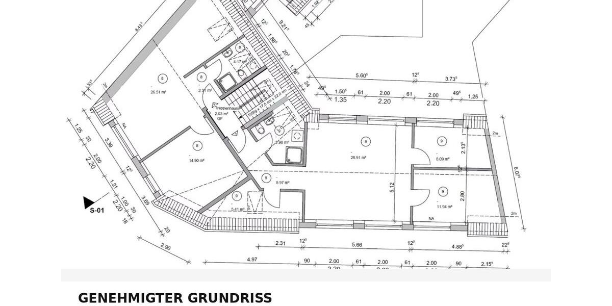 Dachgeschoßwohnung Krefeld Cracau - 5 Zimmer, 114 m&sup2;, 69.000&euro; | Angebot:27259144