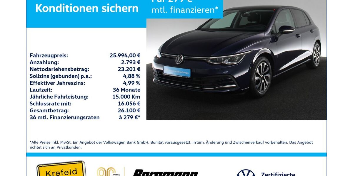 VW Golf 42.919 km 24.447 &euro; Krefeld 47803
