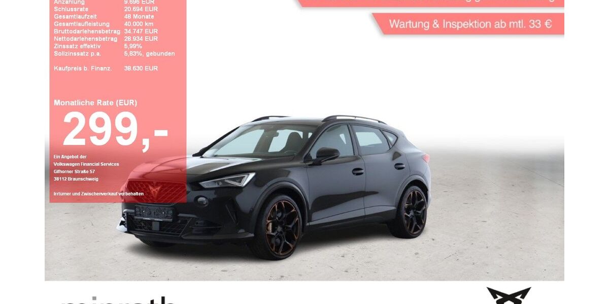 Cupra Formentor 44.274 km 37.870 &euro; Moers-Hülsdonk 47441
