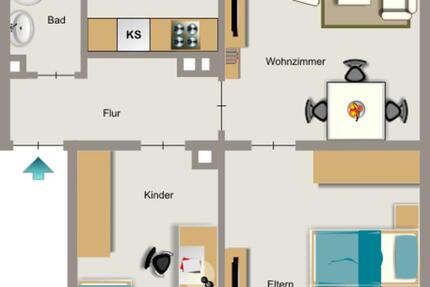 Wohnung Kamp-Lintfort Lintfort - 3.5 Zimmer, 50 m&sup2;, 448&euro; | Angebot:26063822