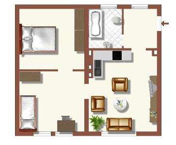 Etagenwohnung Duisburg Huckingen - 2 Zimmer, 55 m&sup2;, 509&euro; | Angebot:26799073