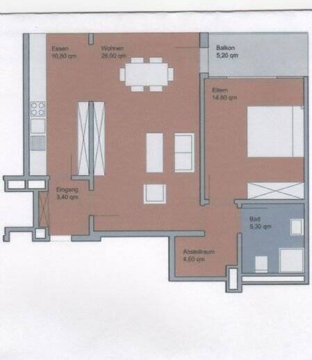 Etagenwohnung Duisburg Hochheide - 2 Zimmer, 68 m&sup2;, 579&euro; | Angebot:25796941