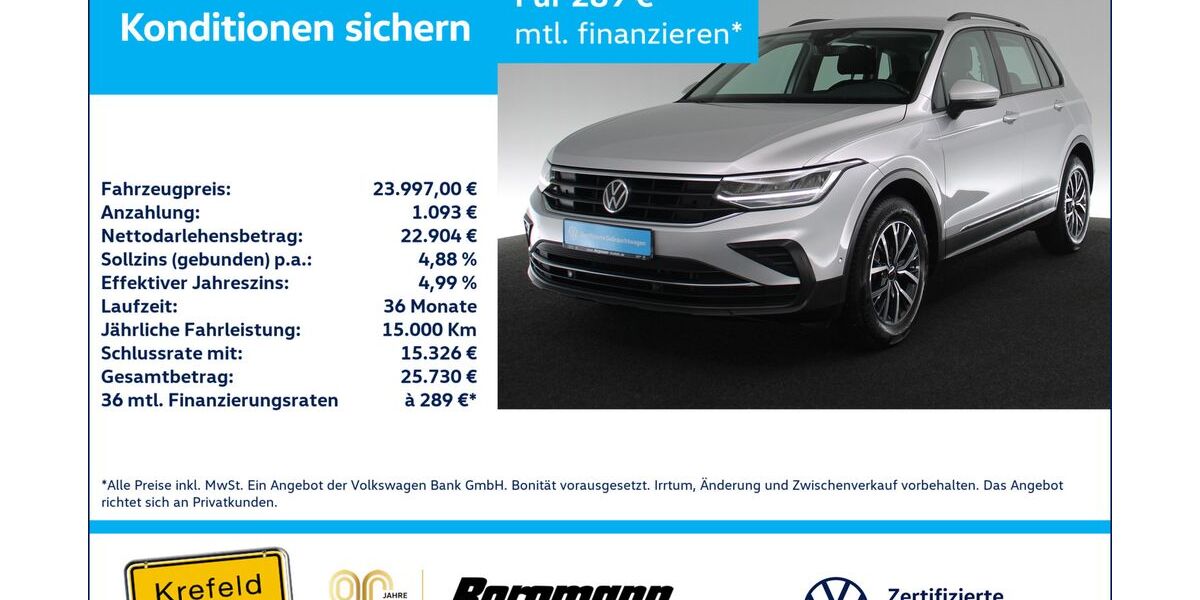 VW Tiguan 103.495 km 22.777 &euro; Krefeld 47803
