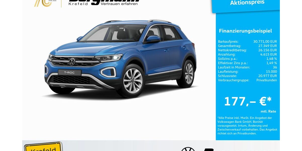 VW T-Roc 8.706 km 29.970 &euro; Krefeld 47803