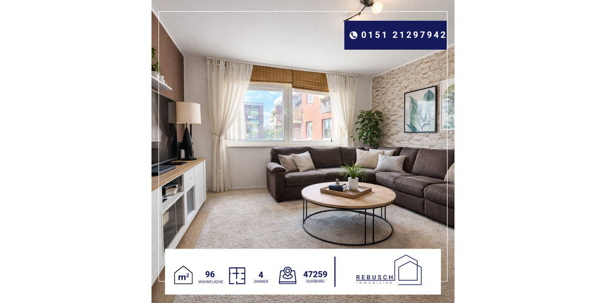 Etagenwohnung Duisburg Huckingen - 4 Zimmer, 96 m&sup2;, 180.000&euro; | Angebot:27284196