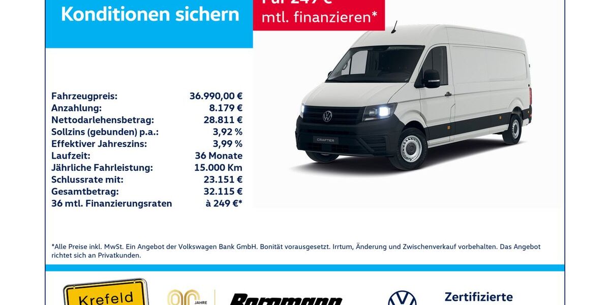 VW Crafter 41.863 km 36.990 &euro; Krefeld 47803