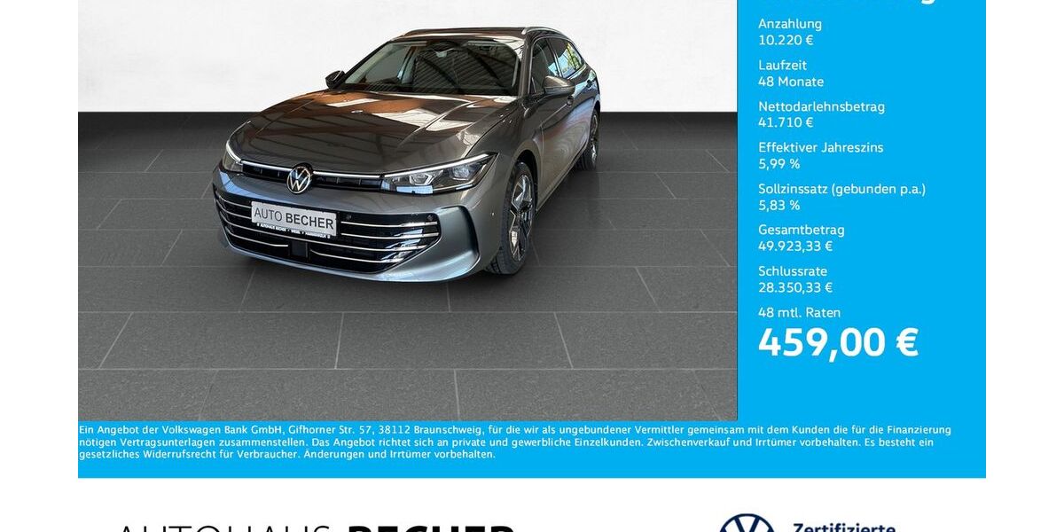 VW Passat Variant 7.500 km 51.930 &euro; Wesel 46485
