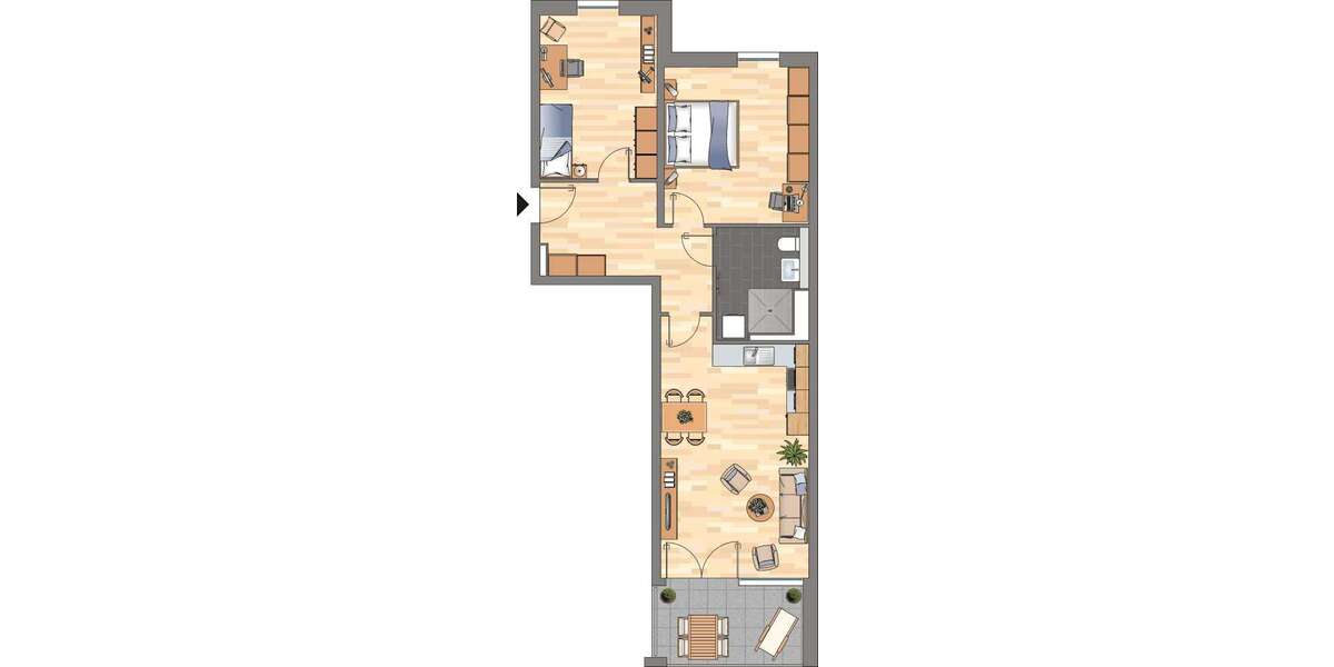 Etagenwohnung Essen Südviertel - 3 Zimmer, 79 m&sup2;, 989&euro; | Angebot:26306644
