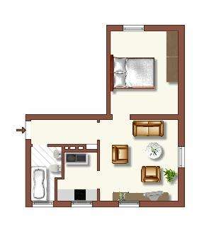 Etagenwohnung Duisburg Huckingen - 2 Zimmer, 40 m&sup2;, 409&euro; | Angebot:26799077