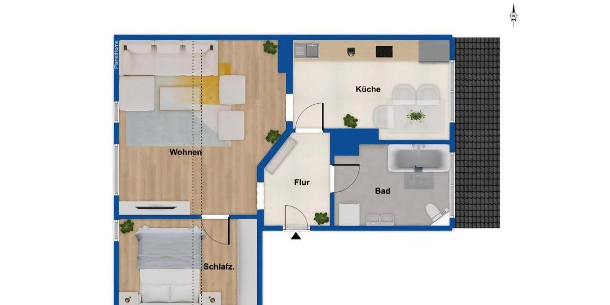 Dachgeschoßwohnung Rheinberg - 2 Zimmer, 70 m&sup2;, 645&euro; | Angebot:26008527