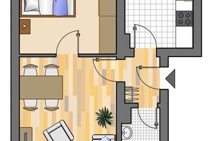 Wohnung Herten Herten-Süd-West - 2.5 Zimmer, 49 m&sup2;, 379&euro; | Angebot:26799039