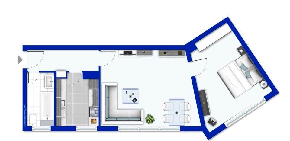 Erdgeschoßwohnung Essen Stadtbezirk IV - 1 Zimmer, 58 m&sup2;, 490&euro; | Angebot:26261253