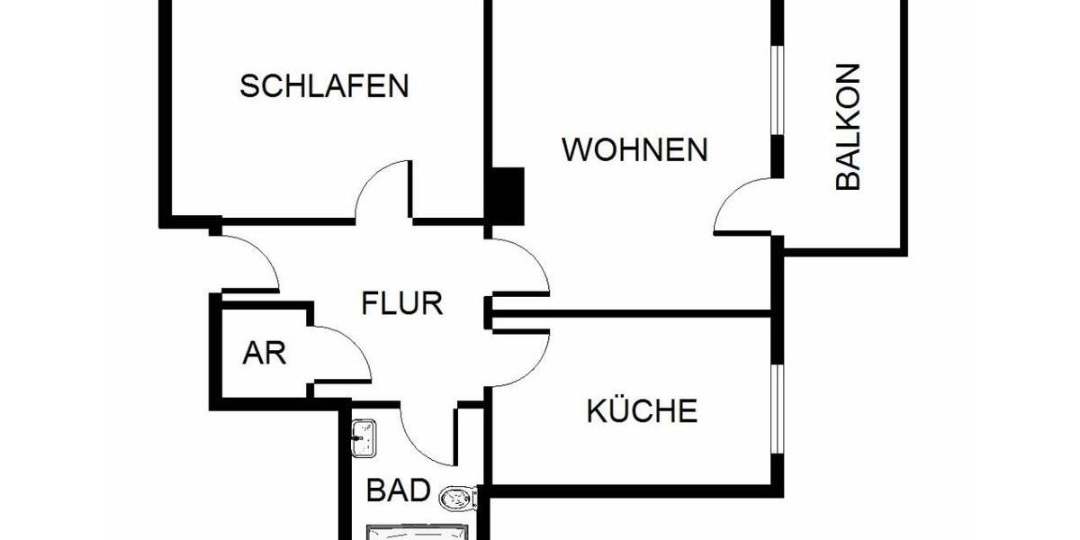 Etagenwohnung Gelsenkirchen Gelsenkirchen-Nord - 2 Zimmer, 60 m&sup2;, 419&euro; | Angebot:24877997