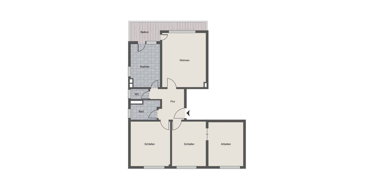 Etagenwohnung Krefeld / Uerdingen Uerdingen - 4 Zimmer, 93 m&sup2;, 198.000&euro; | Angebot:26797147