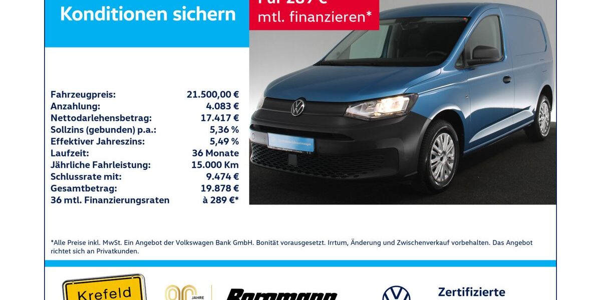 VW Caddy 67.513 km 21.500 &euro; Krefeld 47803