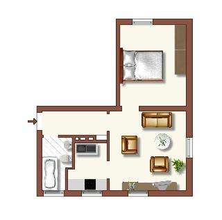 Etagenwohnung Duisburg Huckingen - 2 Zimmer, 41 m&sup2;, 409&euro; | Angebot:26215661