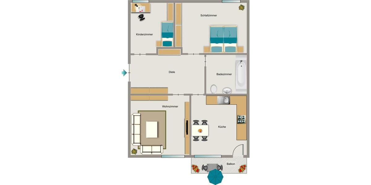 Etagenwohnung Gelsenkirchen Gelsenkirchen-Mitte - 3.5 Zimmer, 70 m&sup2;, 405&euro; | Angebot:26139313
