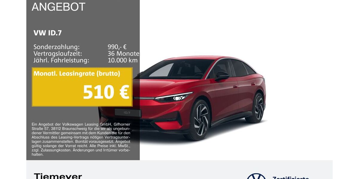 VW ID.7 13.628 km 47.210 &euro; Duisburg 47059