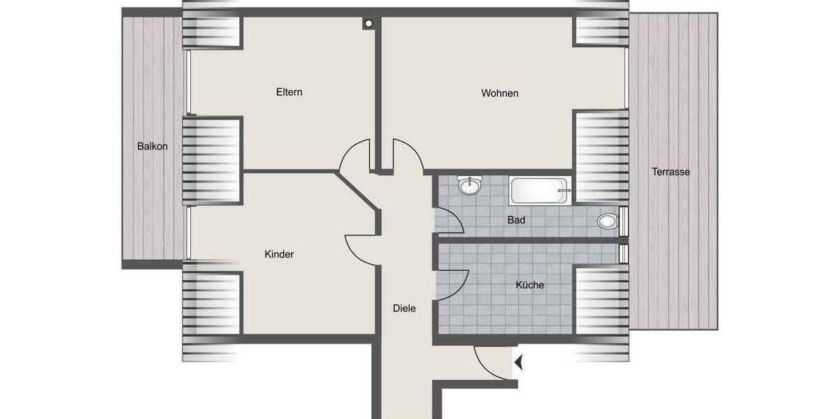 Etagenwohnung Krefeld / Oppum Oppum - 3 Zimmer, 88 m&sup2;, 259.000&euro; | Angebot:26159731
