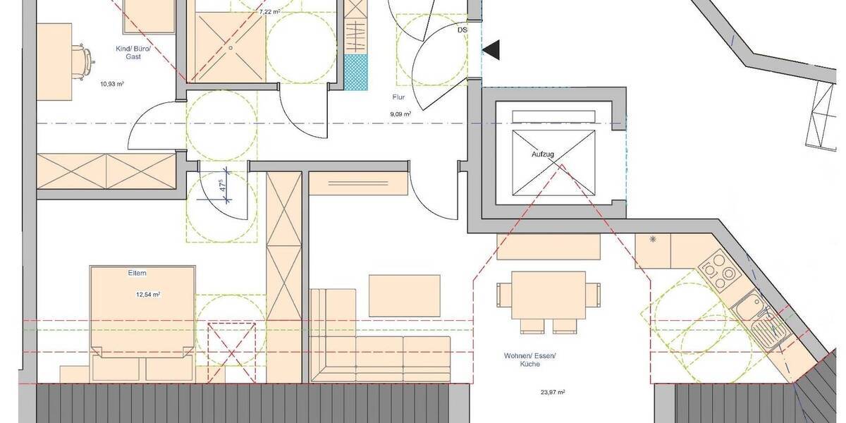 Etagenwohnung Dorsten Rhade - 3 Zimmer, 68 m&sup2;, 267.500&euro; | Angebot:25707865