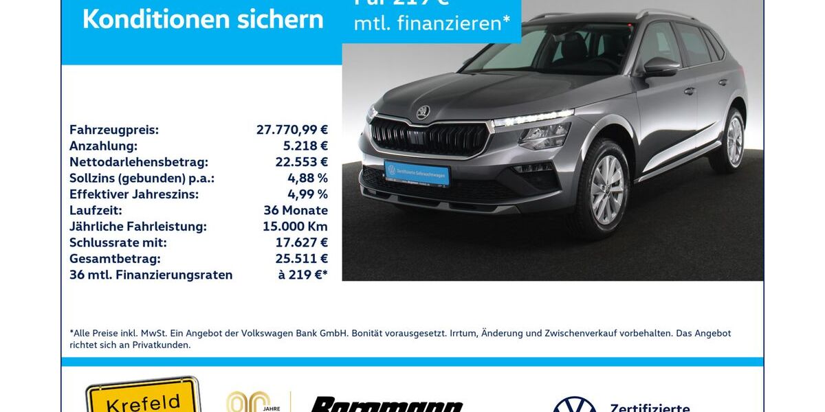 Skoda Kamiq 1.010 km 27.442 &euro; Krefeld 47803