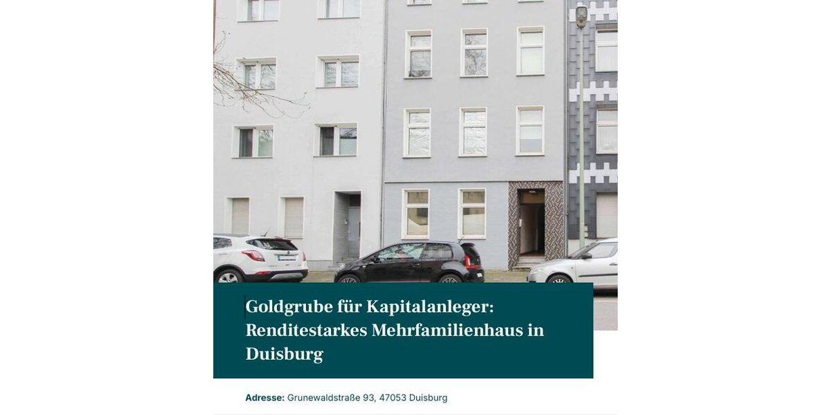Mehrfamilienhaus, Wohnhaus Duisburg Duisburg-Mitte - 8 Zimmer, 201 m&sup2;, 280.000&euro; | Angebot:27297092