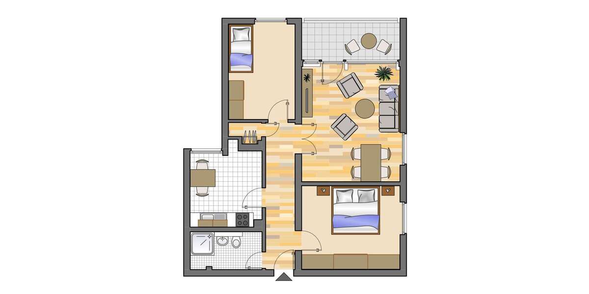 Etagenwohnung Gelsenkirchen Scholven - 4 Zimmer, 71 m&sup2;, 499&euro; | Angebot:26778101