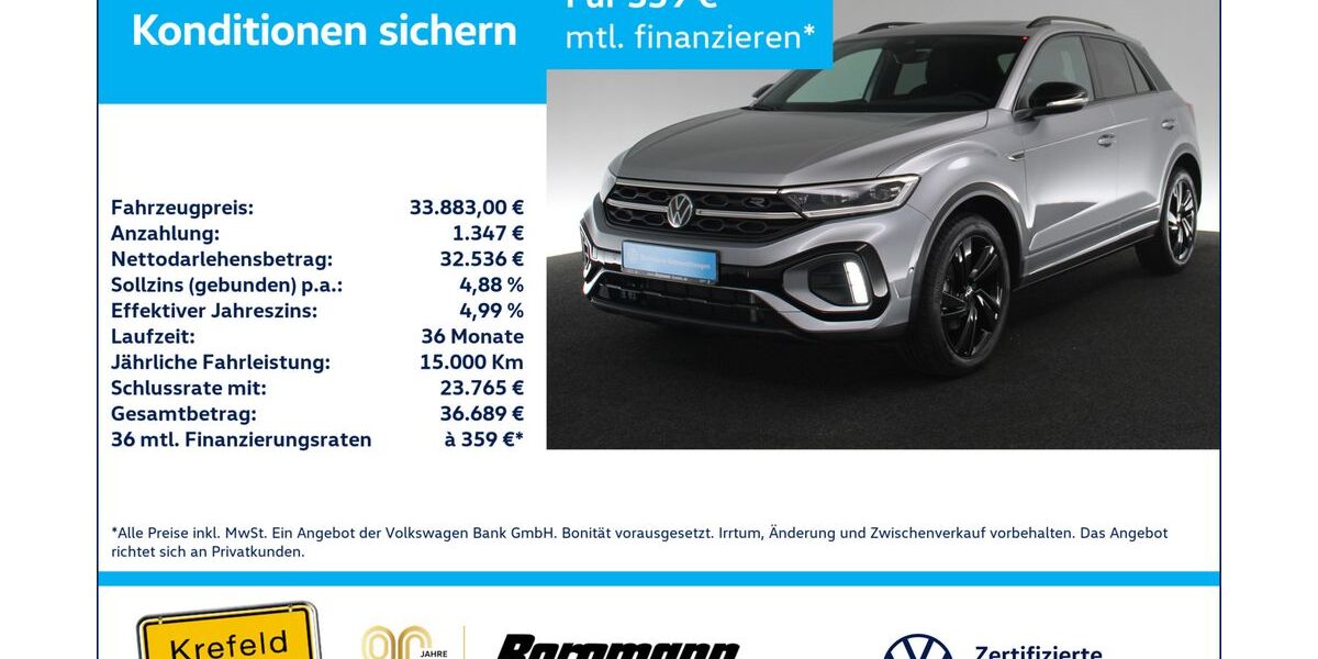 VW T-Roc 11.680 km 32.994 &euro; Krefeld 47803