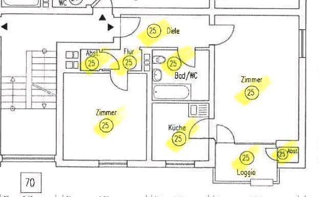 Etagenwohnung Essen Stadtbezirk V - 1 Zimmer, 54 m&sup2;, 144.000&euro; | Angebot:24345784