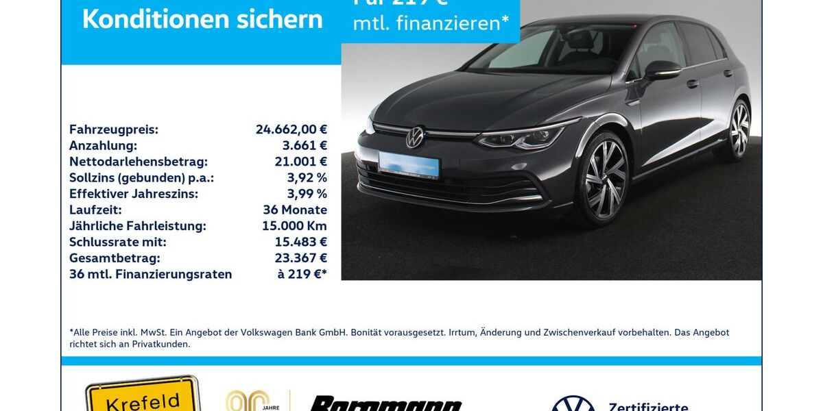 VW Golf 59.998 km 24.662 &euro; Krefeld 47803
