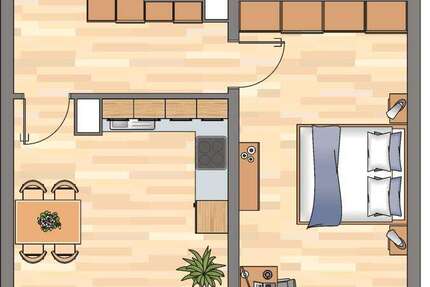 Wohnung Essen Südviertel - 2 Zimmer, 65 m&sup2;, 809&euro; | Angebot:26273349