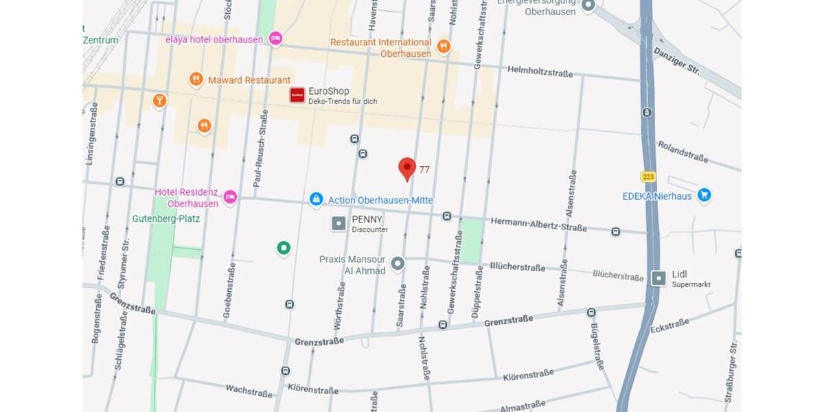 Etagenwohnung Oberhausen - 2 Zimmer, 62 m&sup2;, 680&euro; | Angebot:24980713