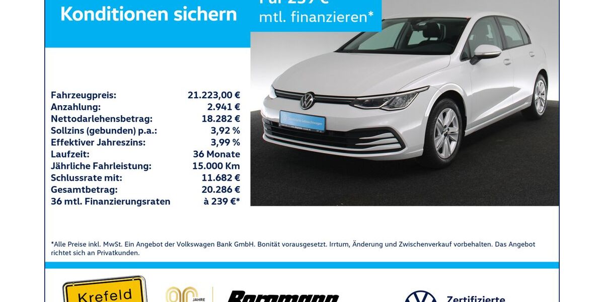 VW Golf 49.709 km 20.994 &euro; Krefeld 47803