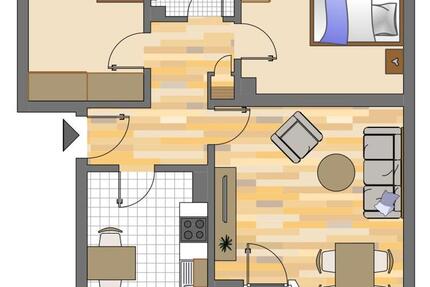 Wohnung Gelsenkirchen Gelsenkirchen-Nord - 3 Zimmer, 60 m&sup2;, 429&euro; | Angebot:23643772