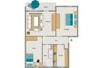Etagenwohnung Moers Rheinkamp - 3.5 Zimmer, 65 m&sup2;, 594&euro; | Angebot:26329876
