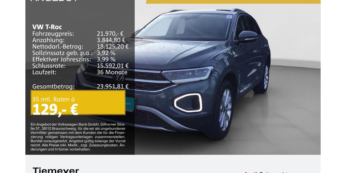 VW T-Roc 69.999 km 21.490 &euro; Gelsenkirchen 45894