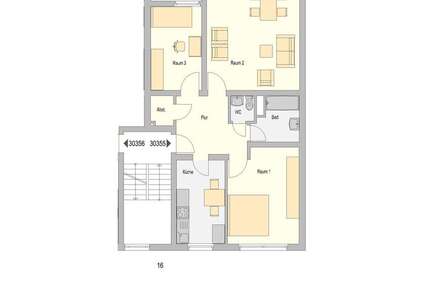 Wohnung Essen Überruhr-Hinsel - 3 Zimmer, 77 m&sup2;, 650&euro; | Angebot:26795586