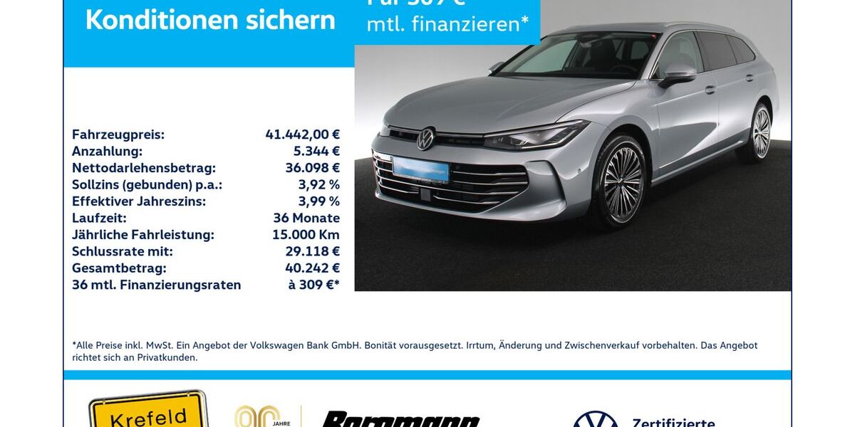VW Passat 3.546 km 40.880 &euro; Krefeld 47803