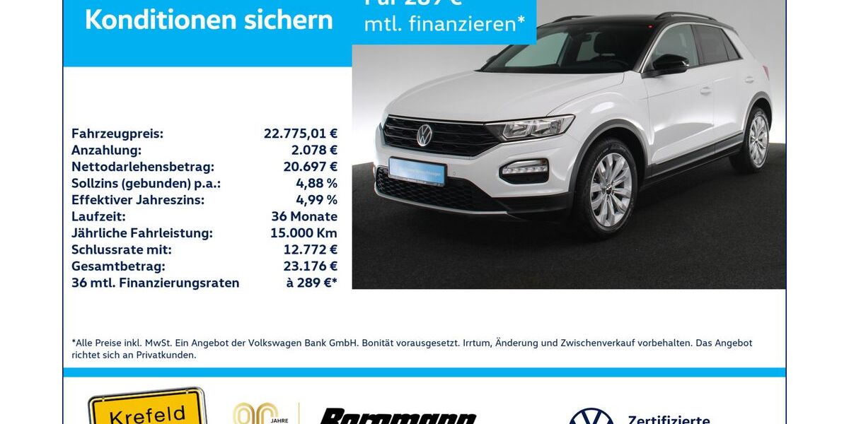 VW T-Roc 80.103 km 21.997 &euro; Krefeld 47803