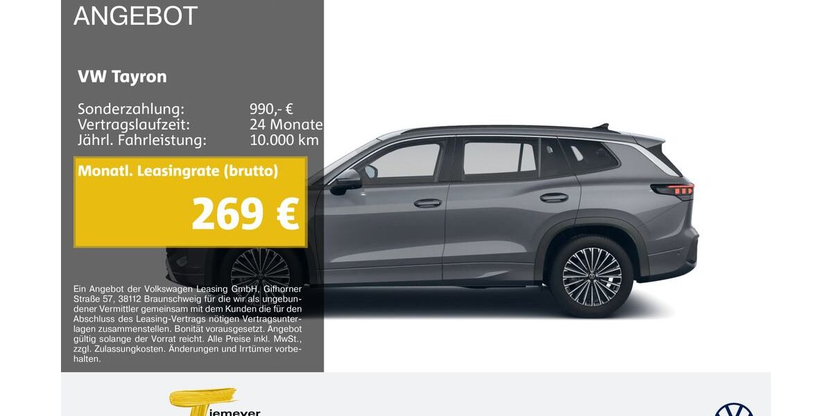 VW Tayron 23.026 km 34.710 &euro; Oberhausen 46047