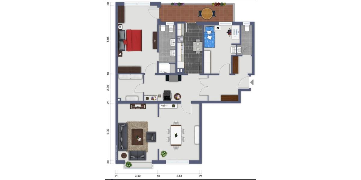 Etagenwohnung Krefeld Cracau - 4 Zimmer, 112 m&sup2;, 1.240&euro; | Angebot:25871602