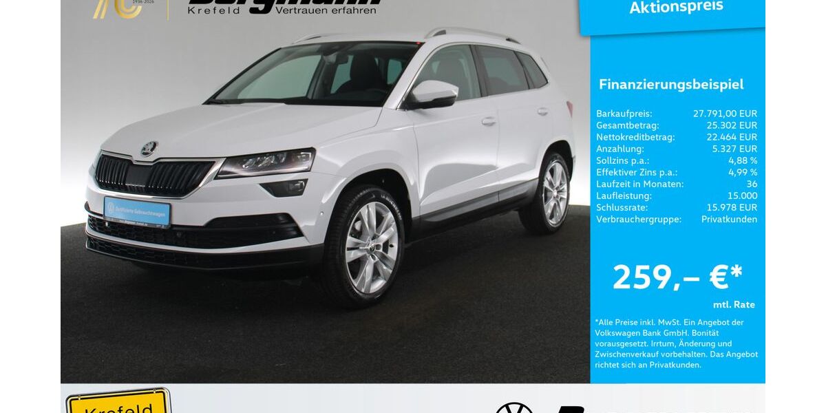 Skoda Karoq 34.739 km 27.791 &euro; Krefeld 47803