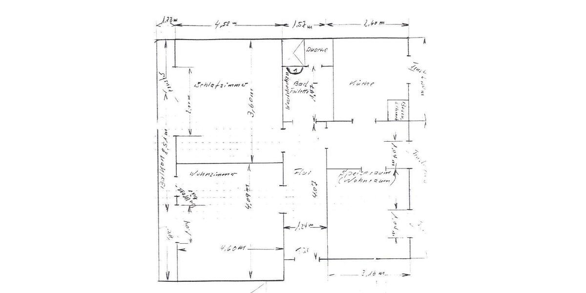 Etagenwohnung Essen Stadtkern - 3 Zimmer, 64 m&sup2;, 139.000&euro; | Angebot:26277526