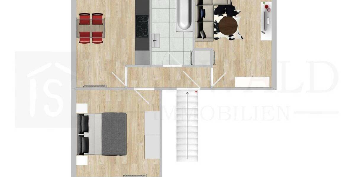 Etagenwohnung Gelsenkirchen Bulmke-Hüllen - 2 Zimmer, 65 m&sup2;, 460&euro; | Angebot:26037185