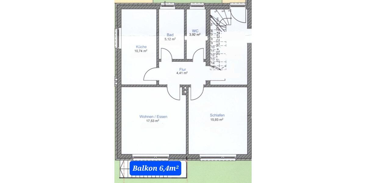 Etagenwohnung Hamminkeln - 2 Zimmer, 60 m&sup2;, 149.500&euro; | Angebot:25989550