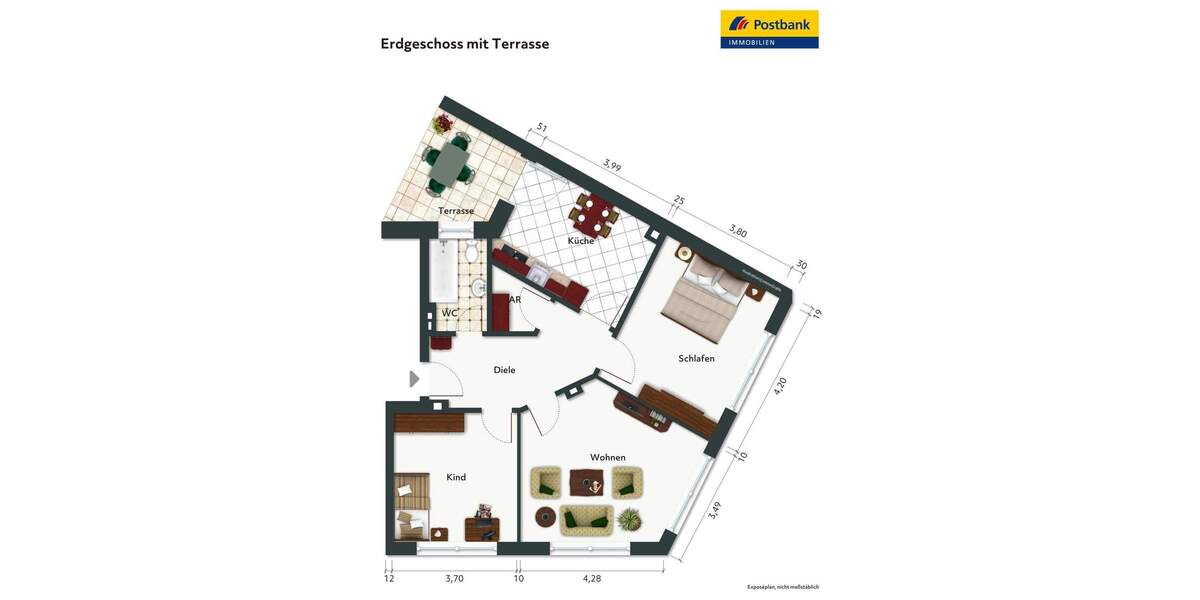 Etagenwohnung Duisburg Untermeiderich - 3 Zimmer, 82 m&sup2;, 119.000&euro; | Angebot:25865311